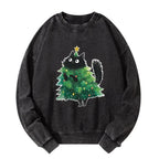 Kyoto-Lion Washed Sweatshirt for Daily Wear