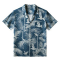 Kyoto-Lion Palm Tree And Flying Birds Aloha Hawaiian Shirt
