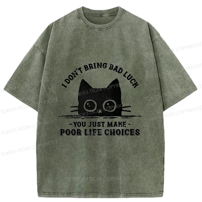 Kyoto-Lion Black Cats Don't Bring Bad Luck Washed T-Shirt