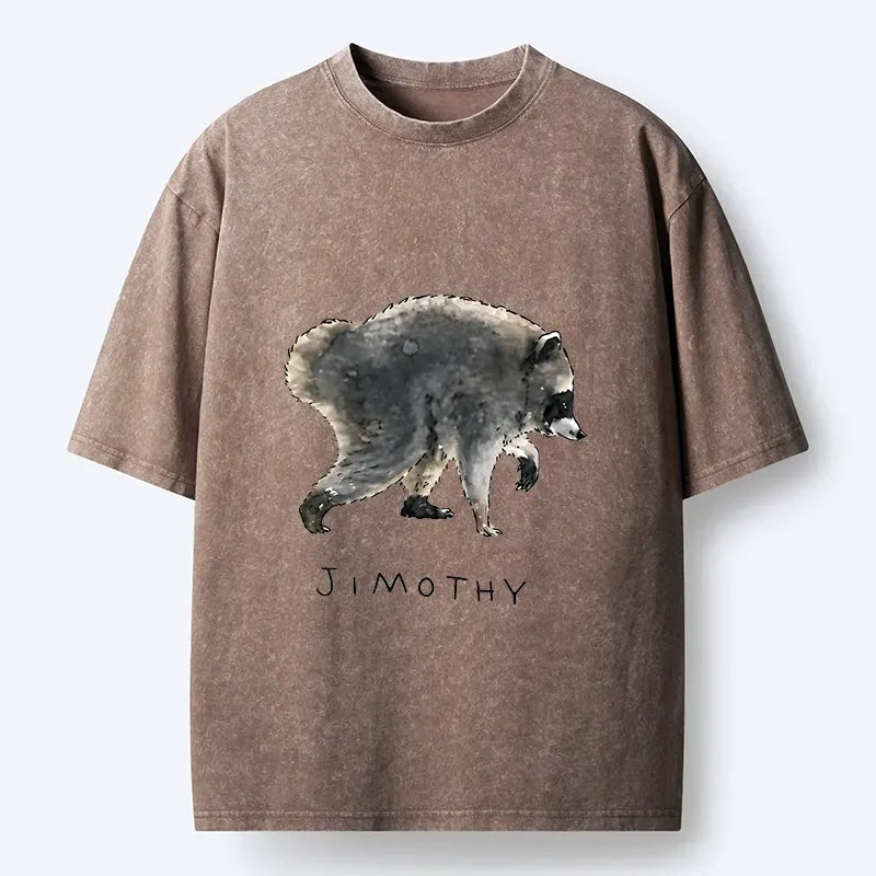 Japanese Art Washed T-Shirt for Streetwear