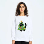Kyoto-Lion Christmas Tree Cat Classic Sweatshirt