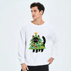 Kyoto-Lion Christmas Tree Cat Classic Sweatshirt