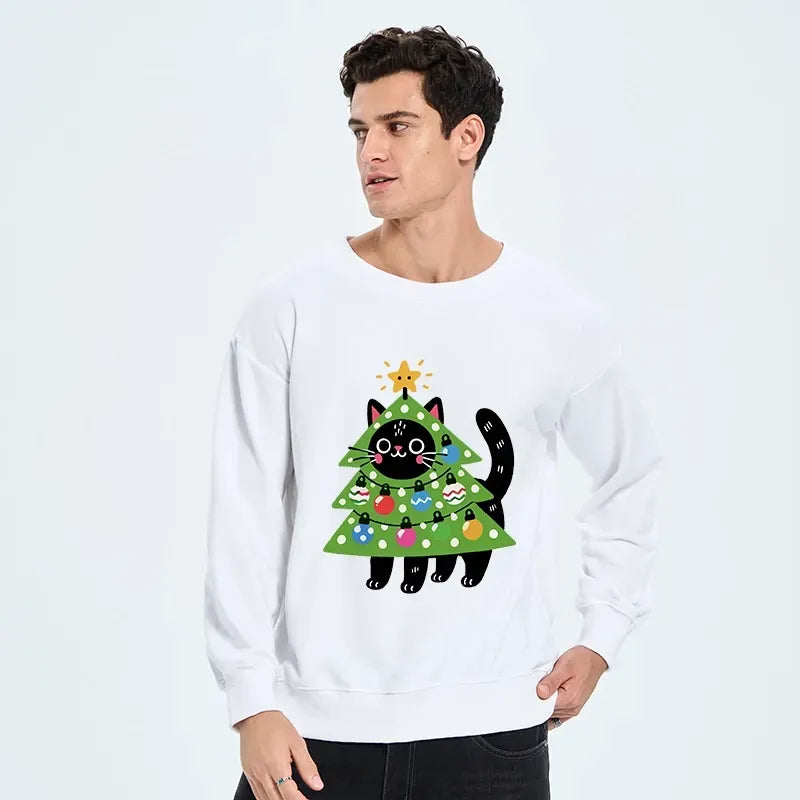 Kyoto-Lion Christmas Tree Cat Classic Sweatshirt