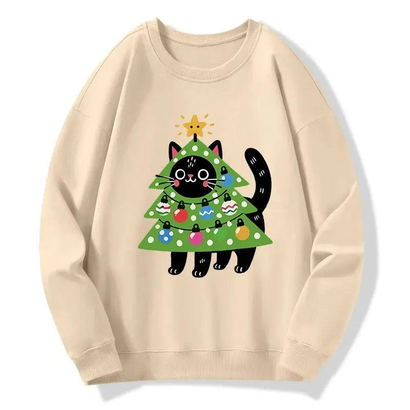 vintage japanese cat christmas sweatshirt gift