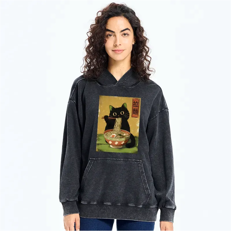 Vintage Japanese Cat Hoodie Best Seller