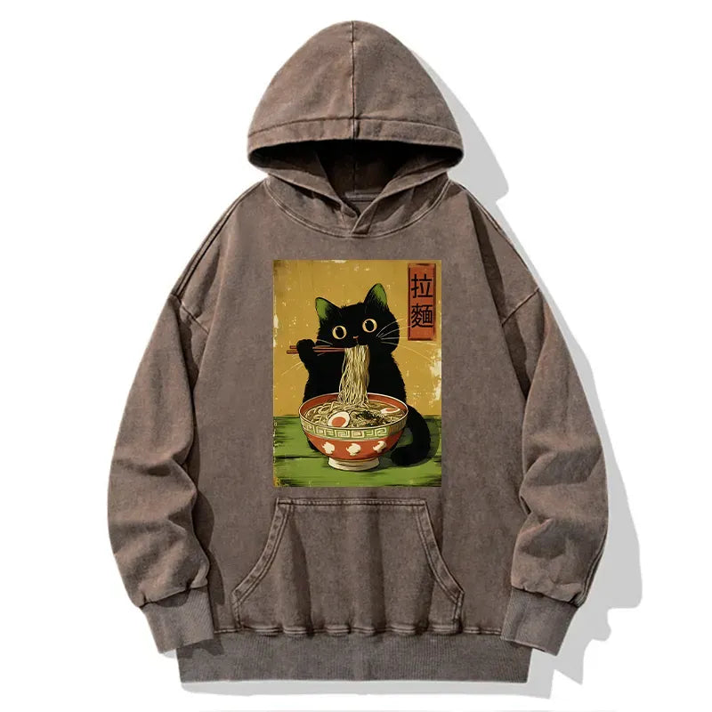 Vintage Japanese Cat Hoodie Best Seller