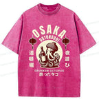 Kyoto-Lion Retro Osaka Octopus Washed T-Shirt