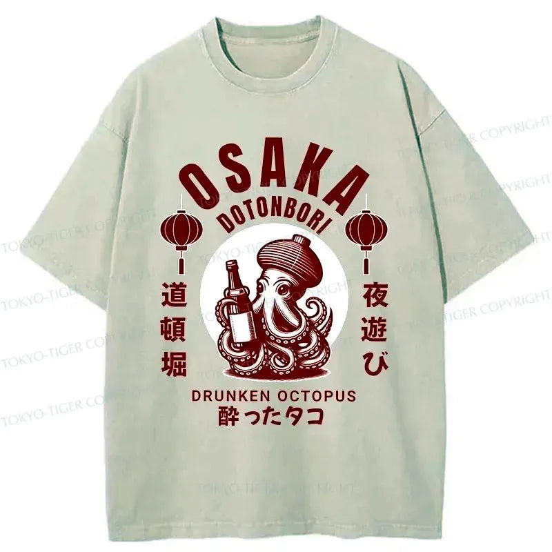Washed Japanese Streetwear T-Shirt for Daily Wear