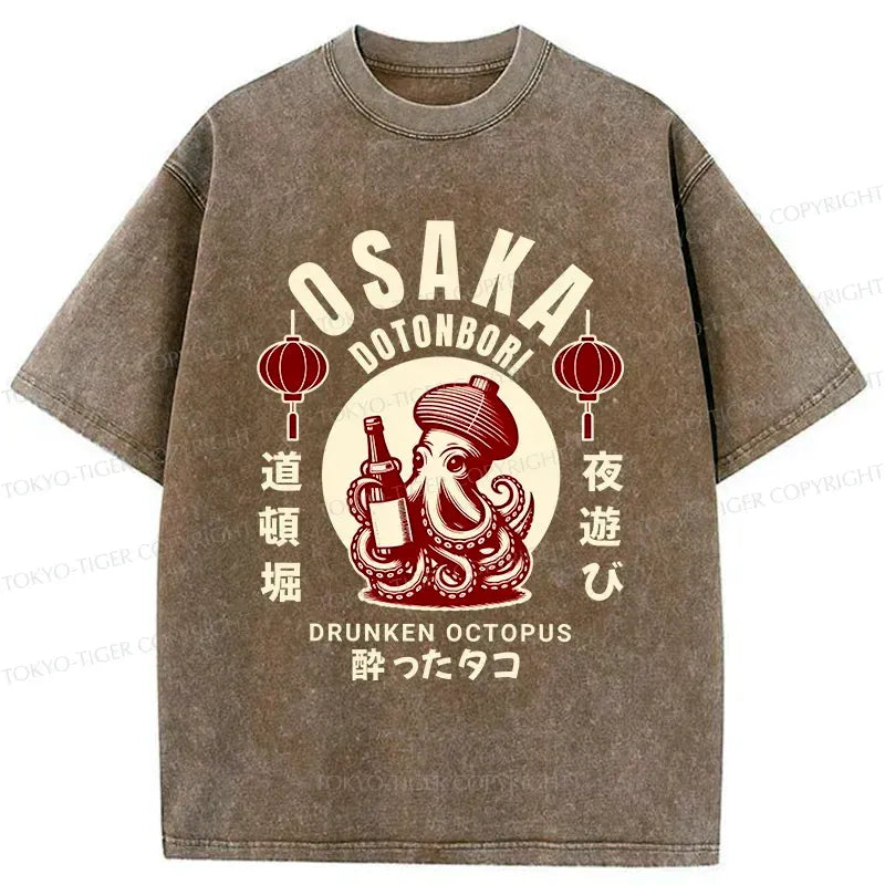 Retro Osaka Octopus T-Shirt for Gift Idea