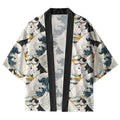 Japanese Funny Cat Surfing Kimono Cardigan