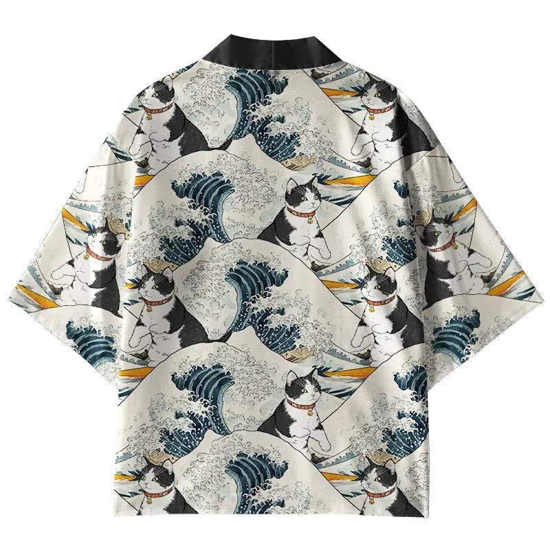 Kyoto Lion Kimono Cardigan for Summer