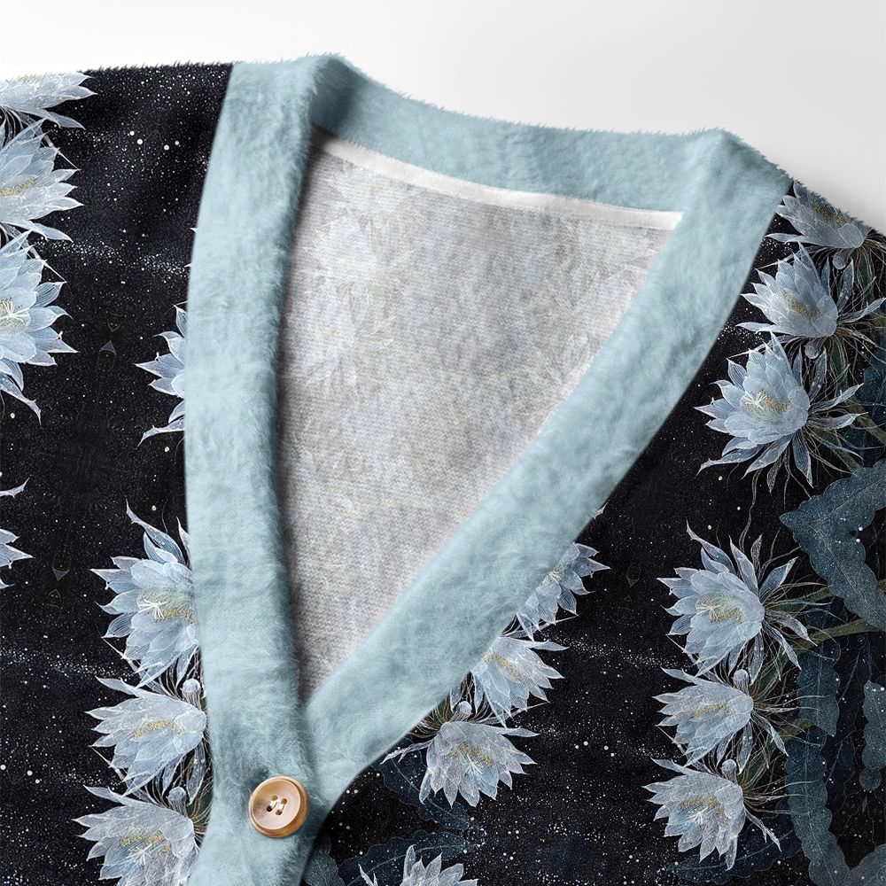 Kyoto-Lion Whispers Of The Lotus: A Journey Into Zen Ugly Cardigan Sweater