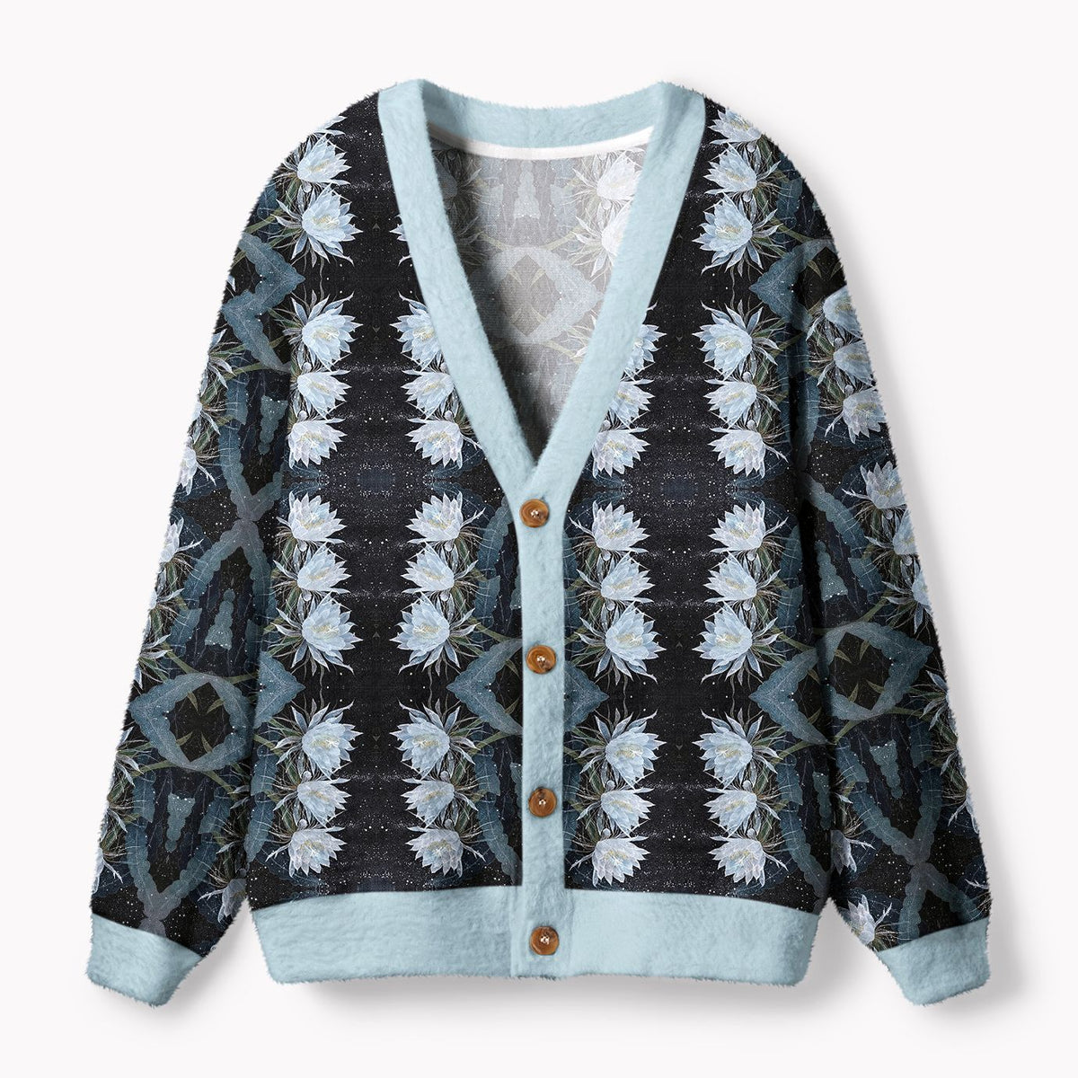 Kyoto-Lion Whispers Of The Lotus: A Journey Into Zen Ugly Cardigan Sweater