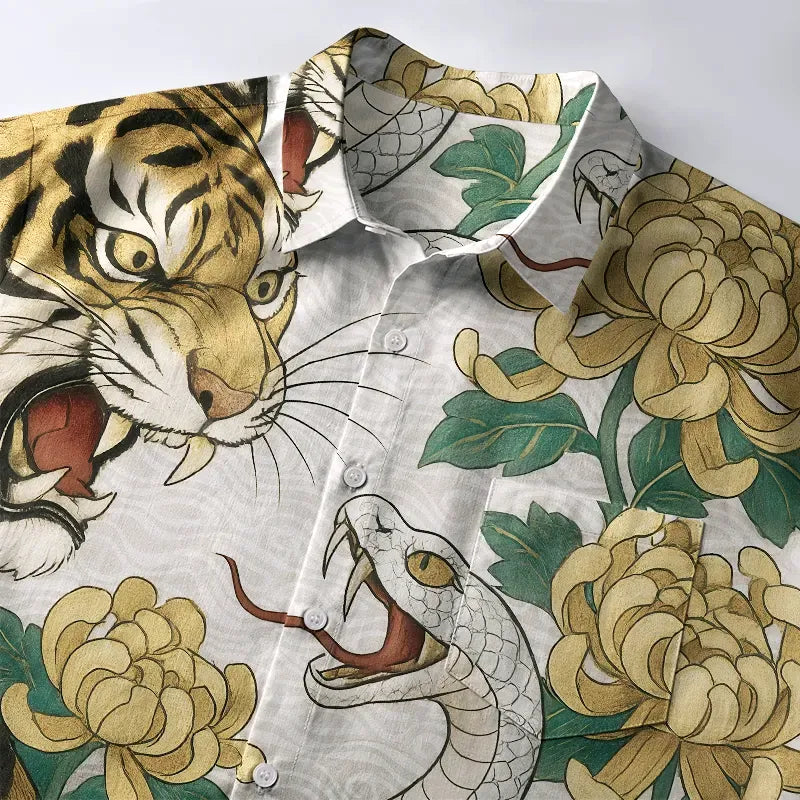 Vintage Ukiyo-e Unisex Casual Shirt