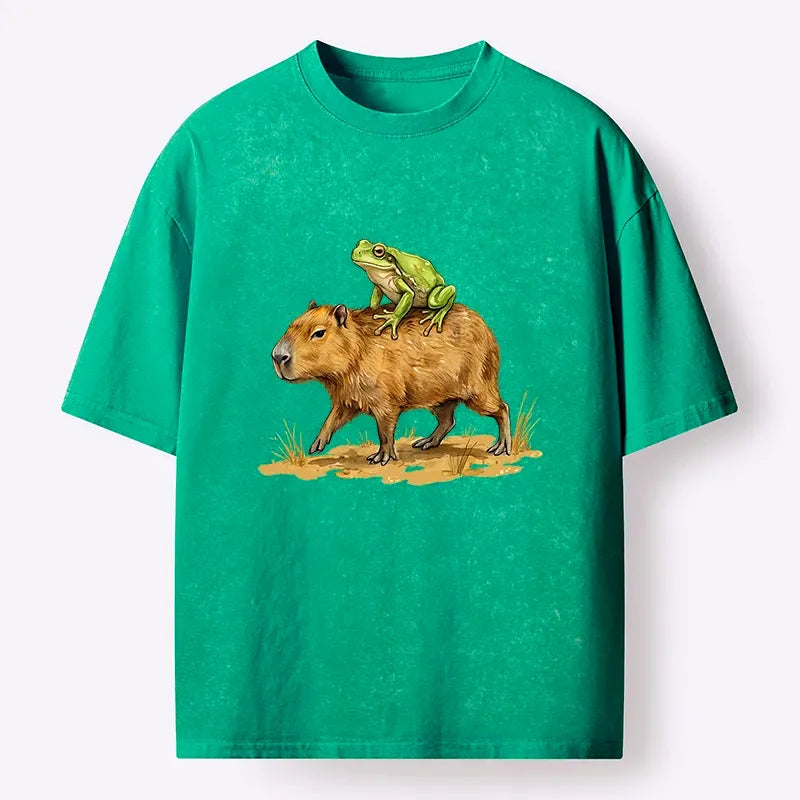 Frog Riding Capybara T-Shirt