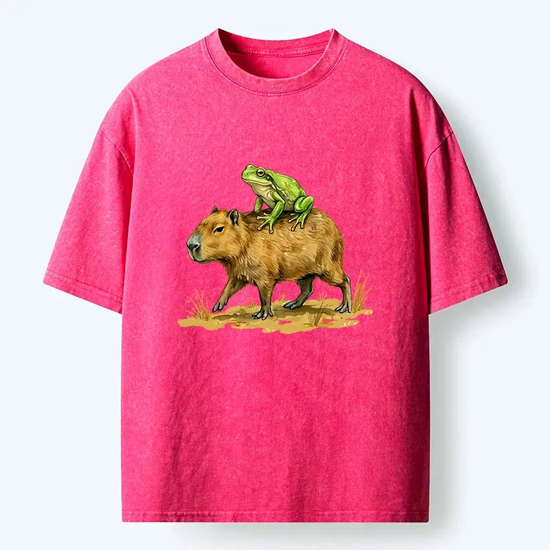 Funny Frog Riding Capybara Shirt