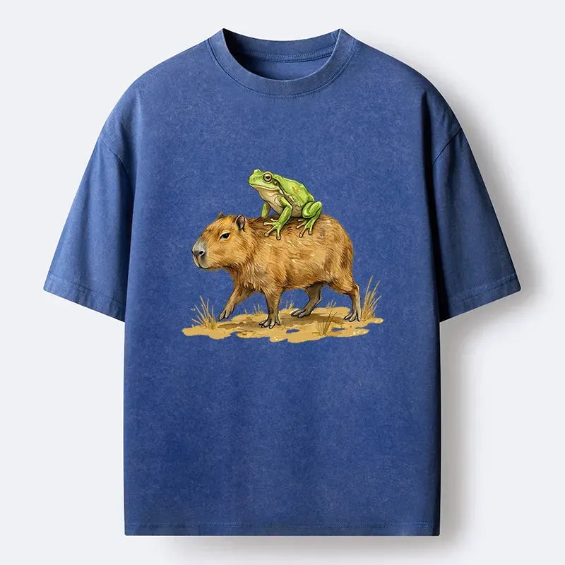 Frog Riding Capybara T-Shirt