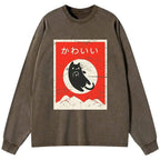 Cute Black Cat T-Shirt for Streetwear