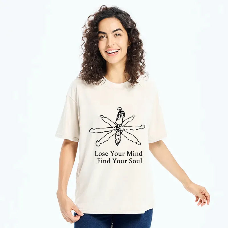 Japanese Vintage Washed T-Shirt for Daily Wear