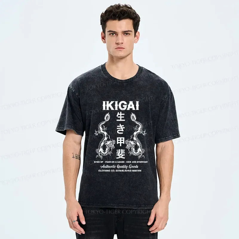 Kyoto-Lion Purpose In Life Washed T-Shirt