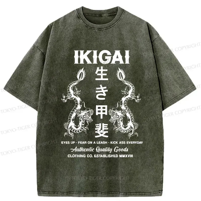 Kyoto-Lion Purpose In Life Washed T-Shirt