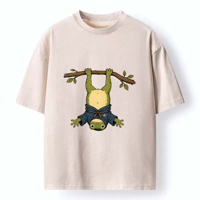 Japanese Tree Frog Washed T-Shirt
