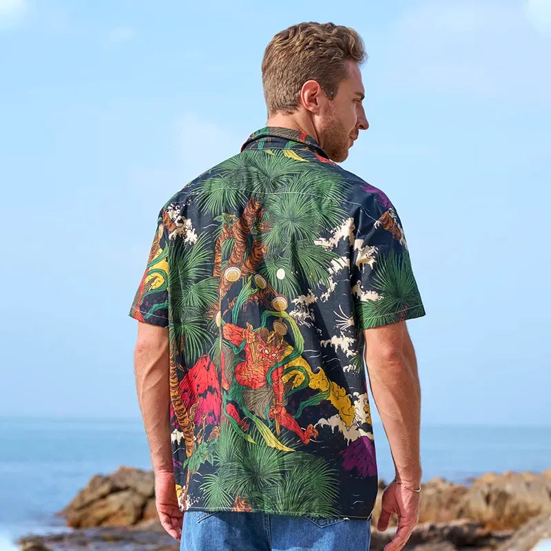 Kyoto Lion Japanese Shirt for Streetwear