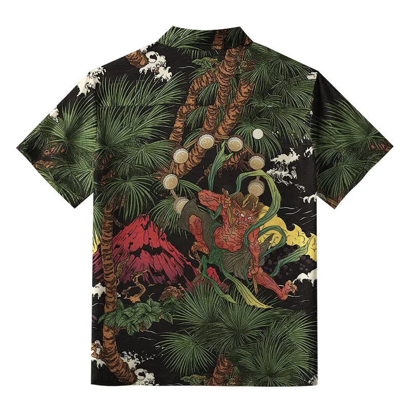 Kyoto Lion Japanese Shirt for Streetwear