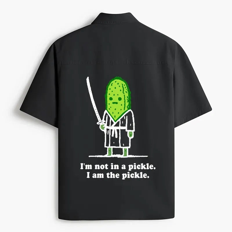 Funny Cucumber Samurai Work Shirt