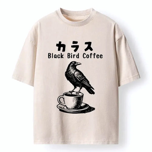 kyoto lion black bird meme t-shirt