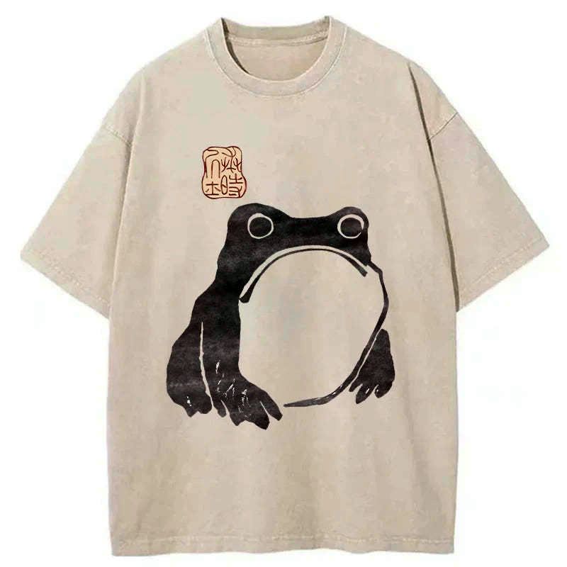 quality ukiyo-e frog tee for men