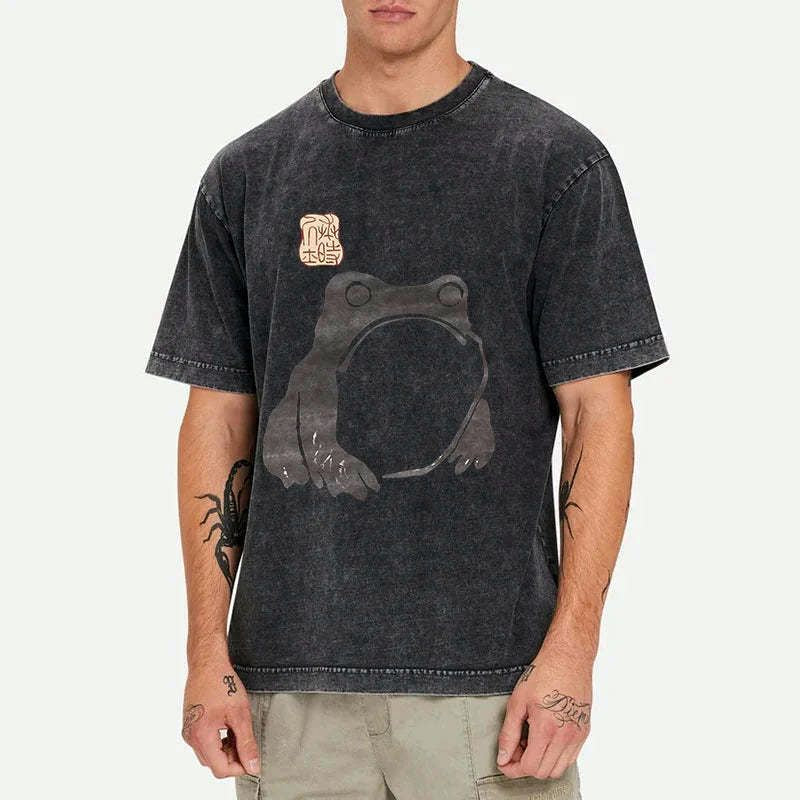 comfortable Japanese frog t-shirt gift