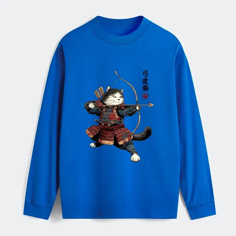Unisex Samurai Cat Shirt Gift for Him