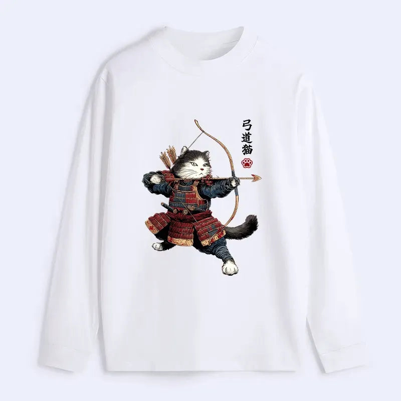 Unisex Samurai Cat Shirt Gift for Him