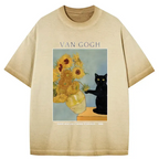 black cat t-shirt free shipping