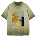 black cat t-shirt free shipping