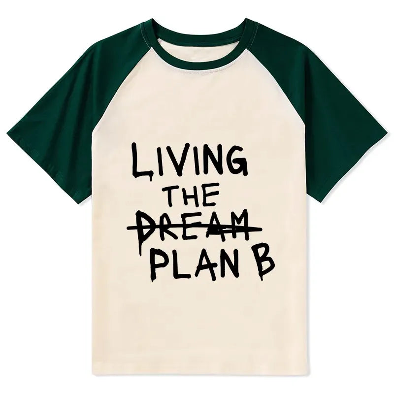 Japanese Vintage Raglan T-shirt for Daily Wear
