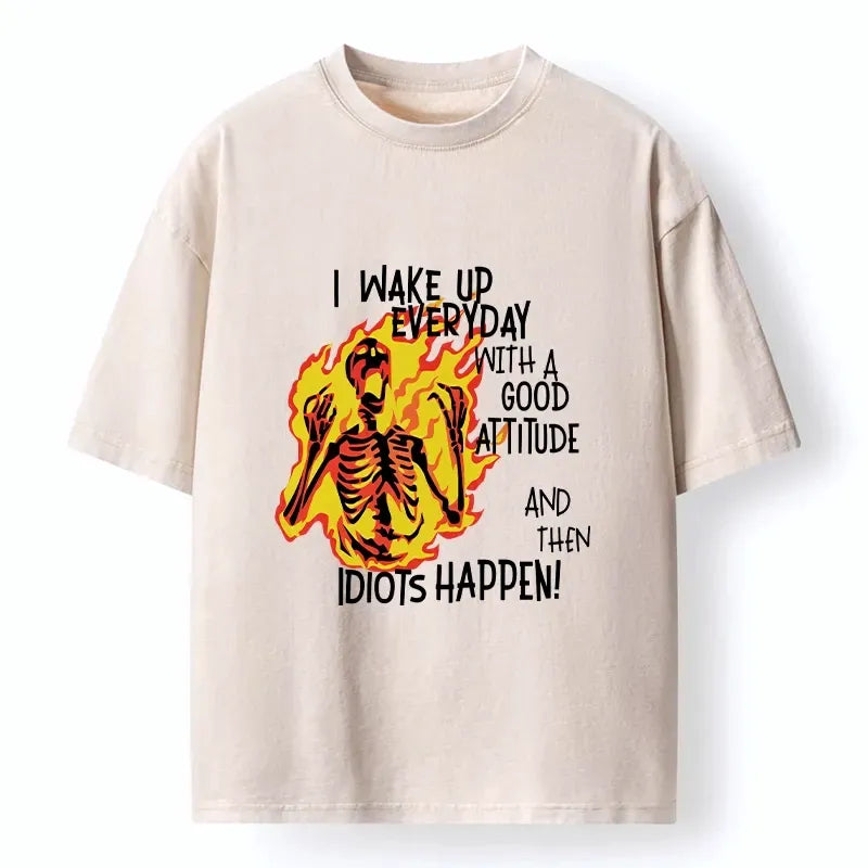 Kyoto Lion Skeleton Washed T-Shirt