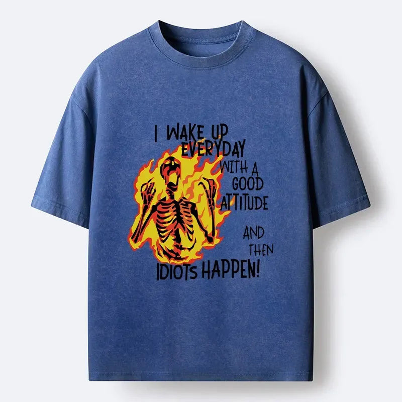 Kyoto Lion Skeleton Washed T-Shirt