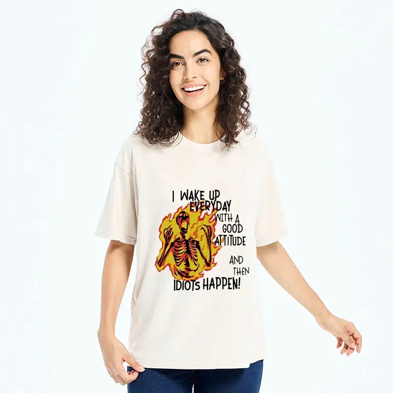 Trendy Washed T-Shirt for Daily Wear