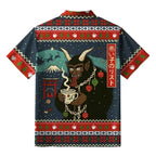 Kyoto Lion Button-up Shirt for Christmas Party