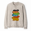 Kyoto-Lion Colorful Capybaras Washed Terry Sweatshirt