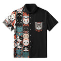 Kyoto-Lion Japanese Cat Portrait Collection Button-up Shirt