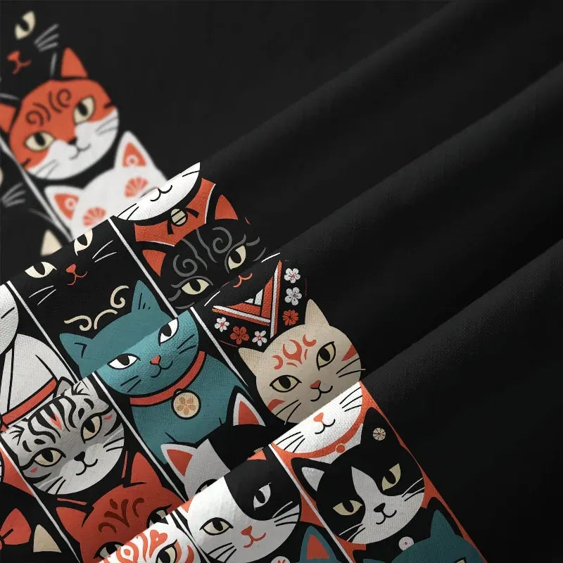 Kyoto-Lion Japanese Cat Portrait Collection Button-up Shirt