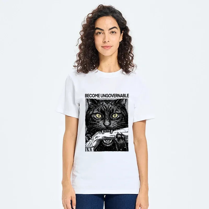 Kyoto-Lion Tough Black Cat Unstoppable Vibe Classic T-Shirt