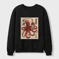 Ukiyo-e Waffle Sweatshirt for Daily Wear