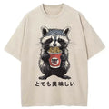 japanese raccoon tee for daily wear