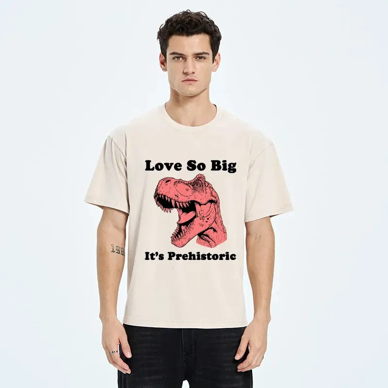 Prehistoric love t-shirt gift for him