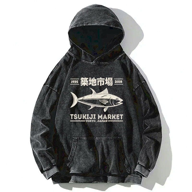 tokyo fish market hoodie with free shipping