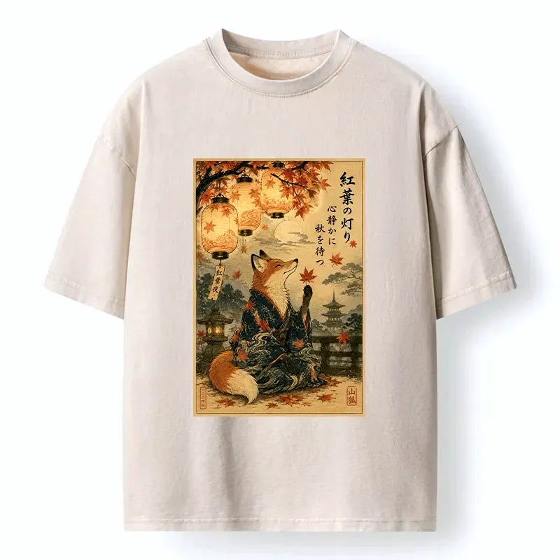 Vintage Japanese Woodblock Print Tee for Summer